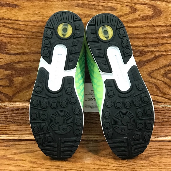 πAdidas ZX Flux Xeno Torsion Green White Shoes - Picture 7 of 8